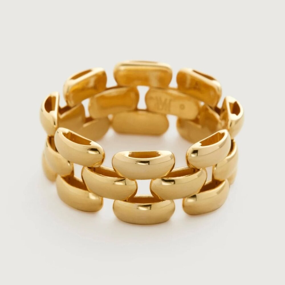 Monica Vinader Heirloom Chain Ring, Size Medium
